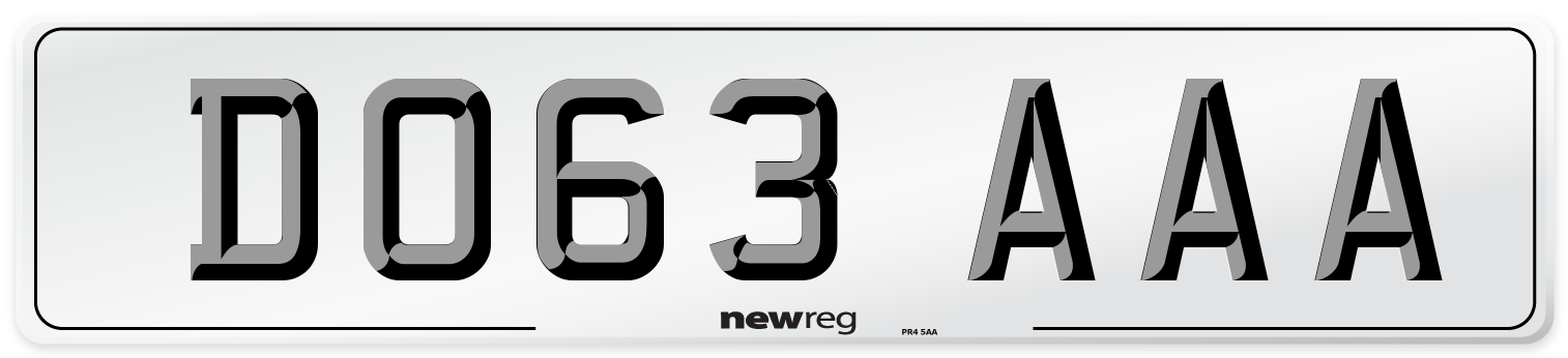DO63 AAA Number Plate from New Reg